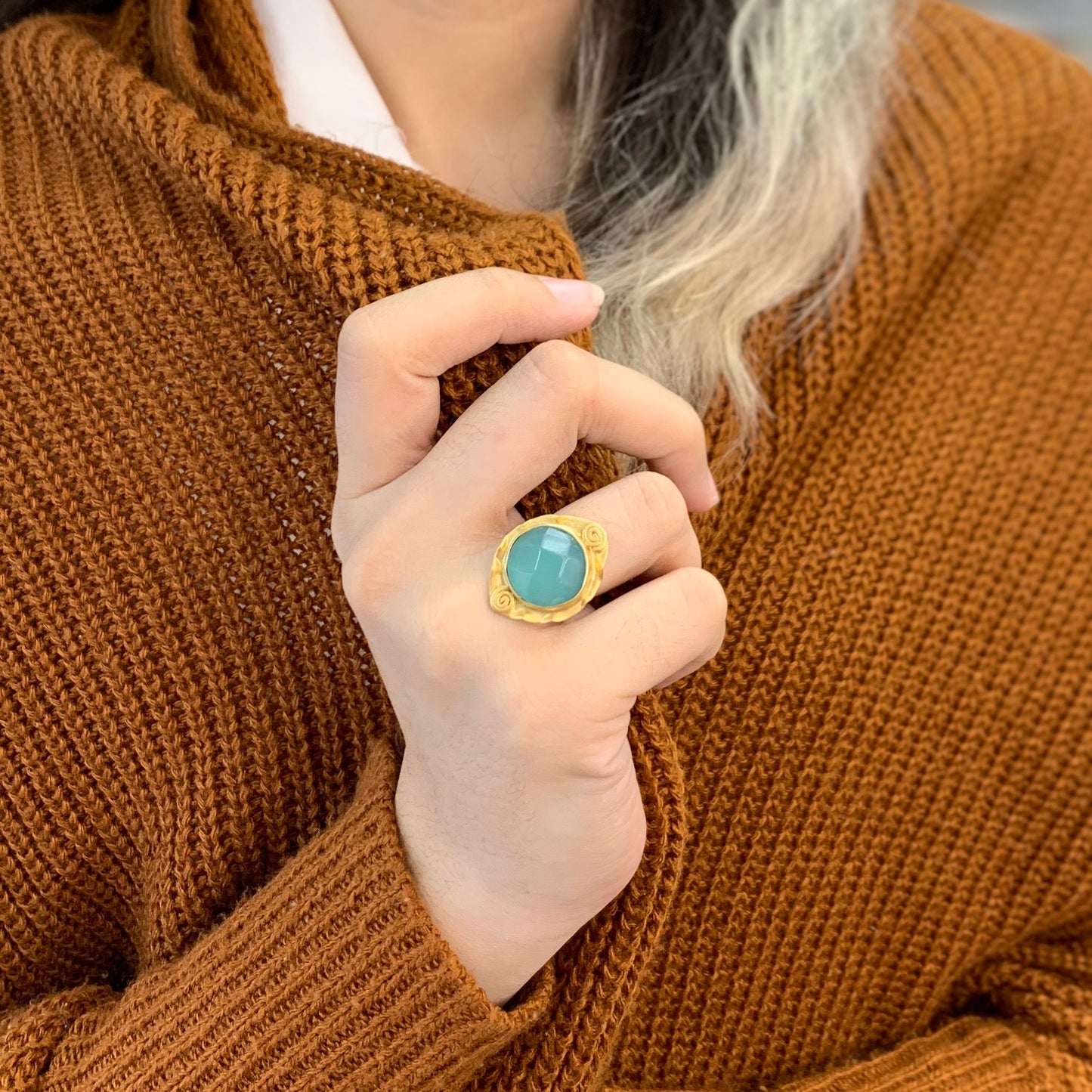 Turquoise Vibrant Blue Ring