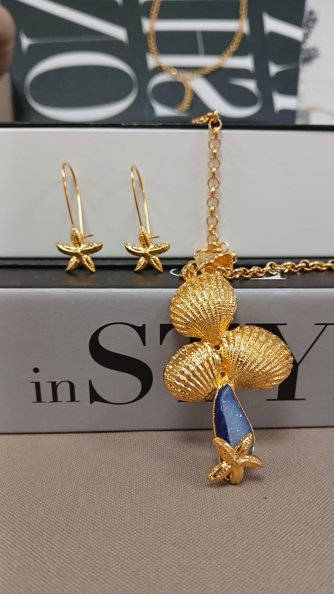 Shells And Starfish Blue 2pcs Set