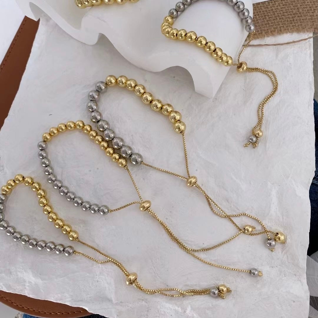 Two Tone Globe Bracelet 4 mm