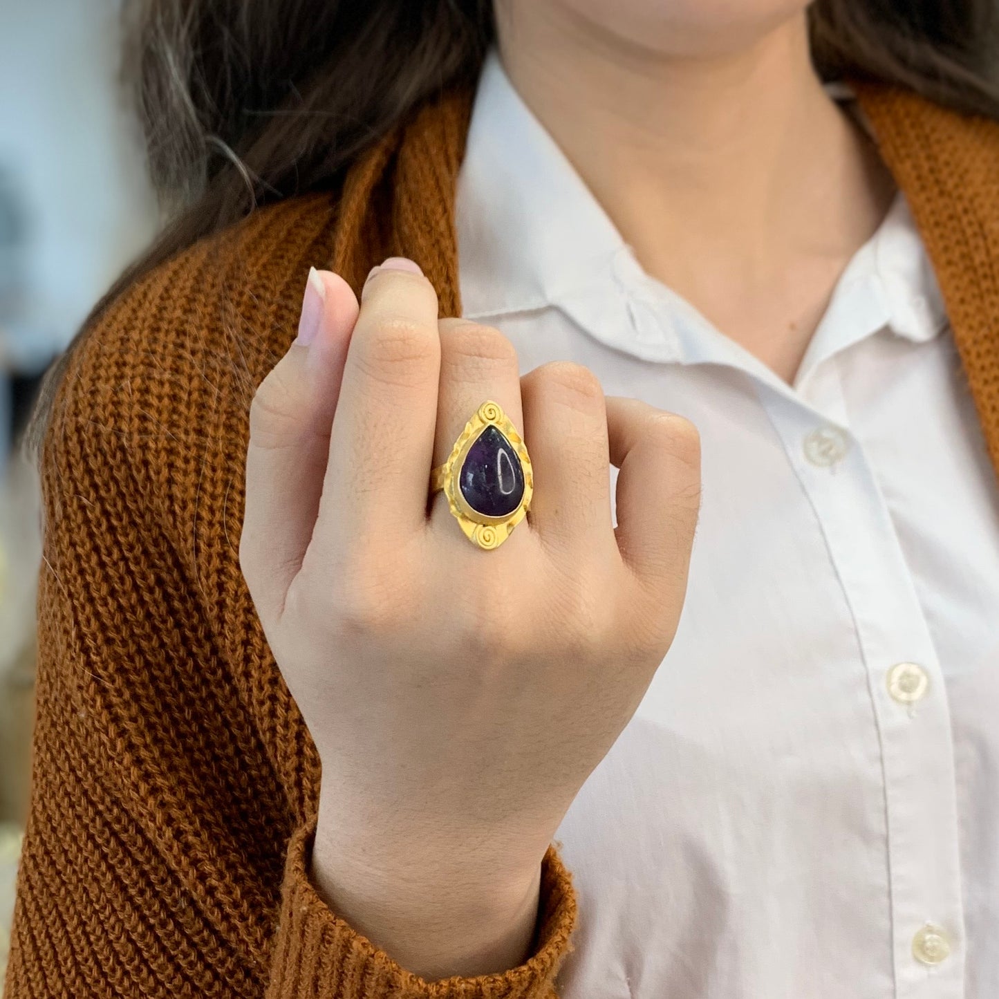 Amethyst Gold Ring