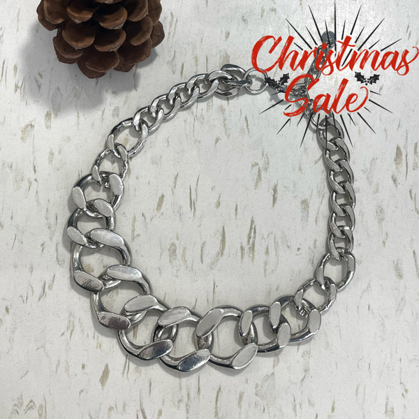 Circular Chain Silver Plated Necklace