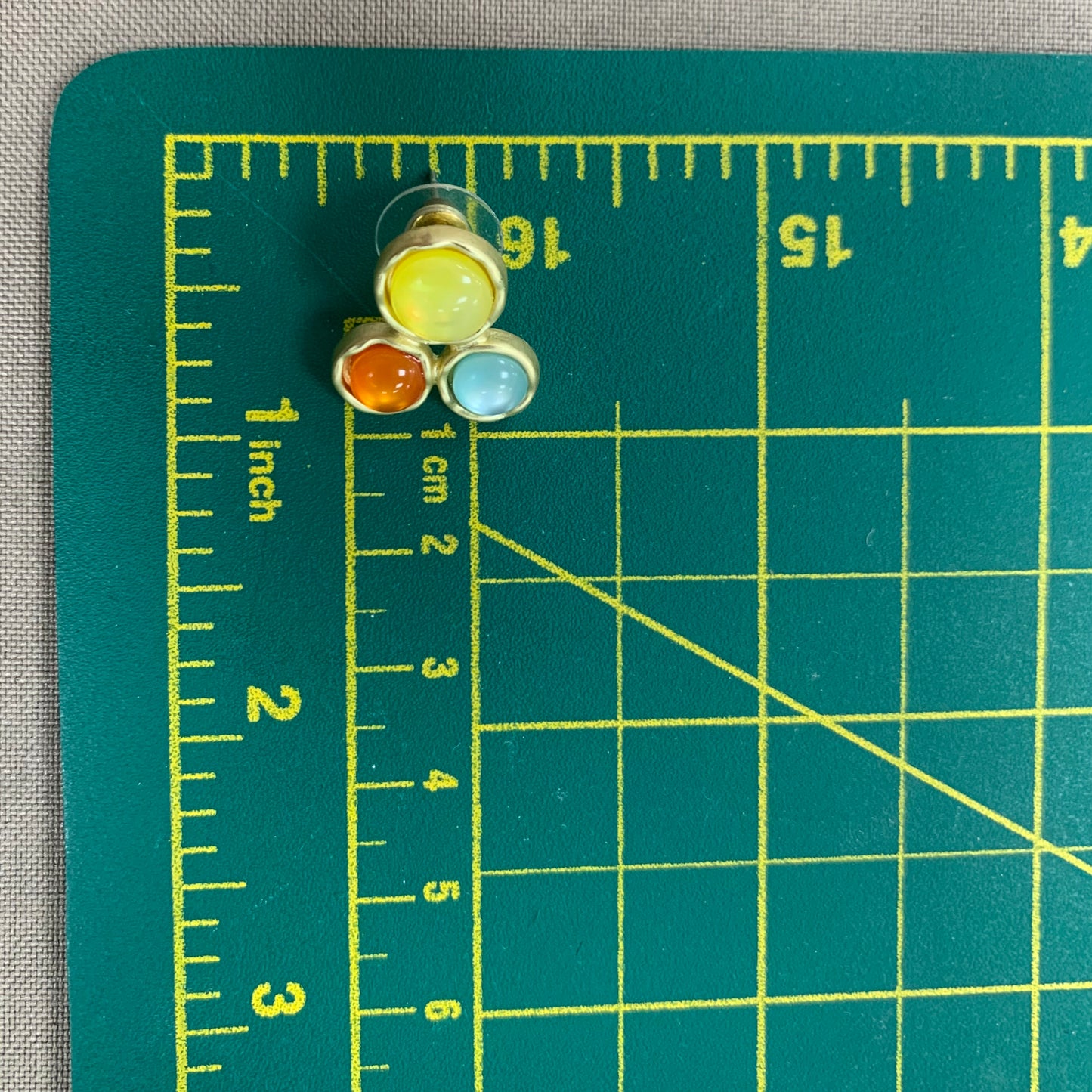 Candy Colors Yellow Gold Earring