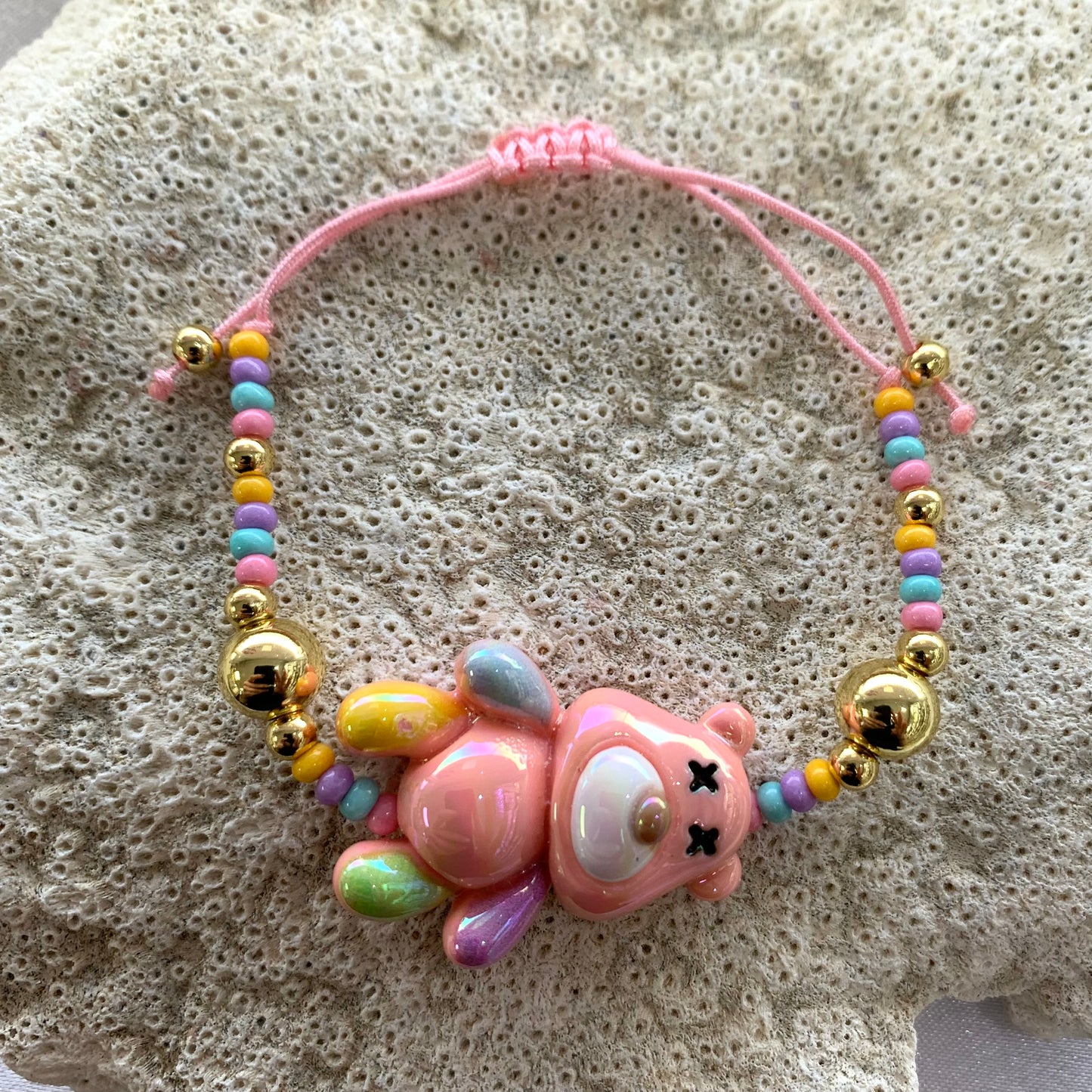 Pastel Colors Teddy Bracelet