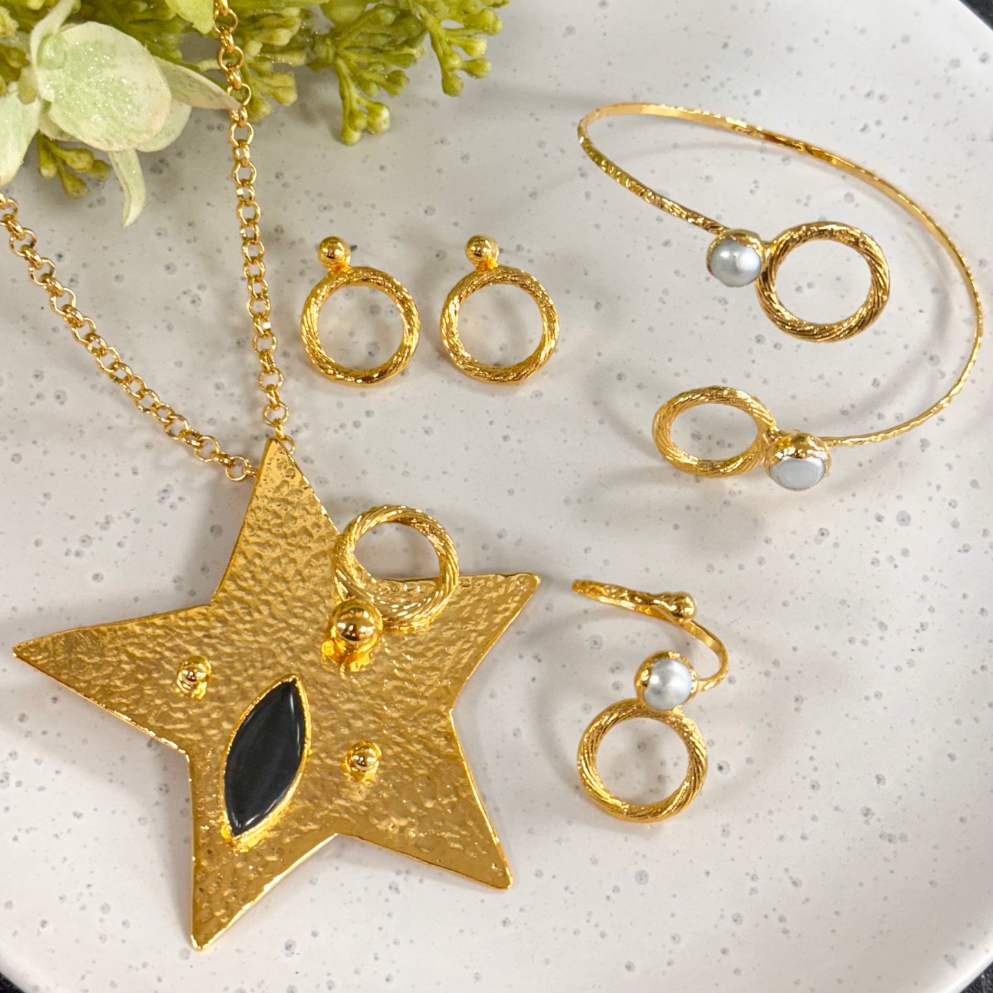 Grey Cateye Star 4pcs Set