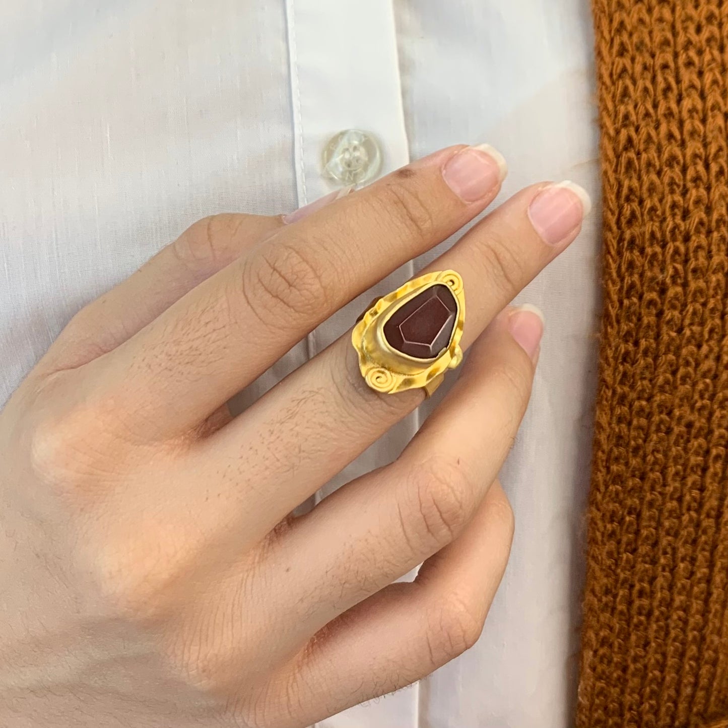 Carnelian Gold Ring