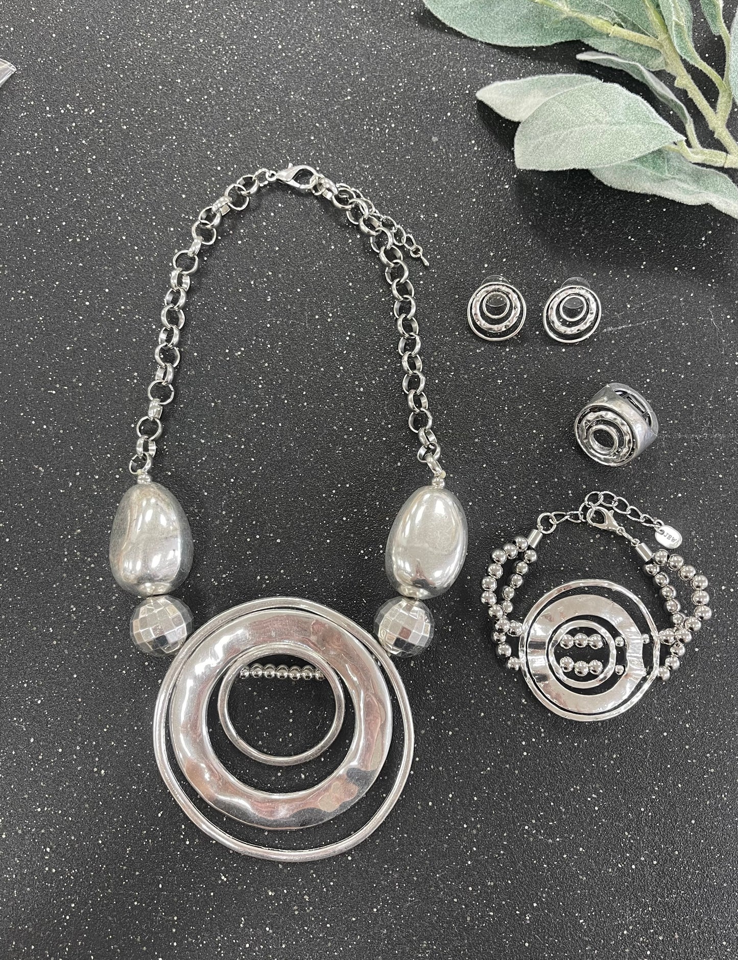 Circles Silver Earrings