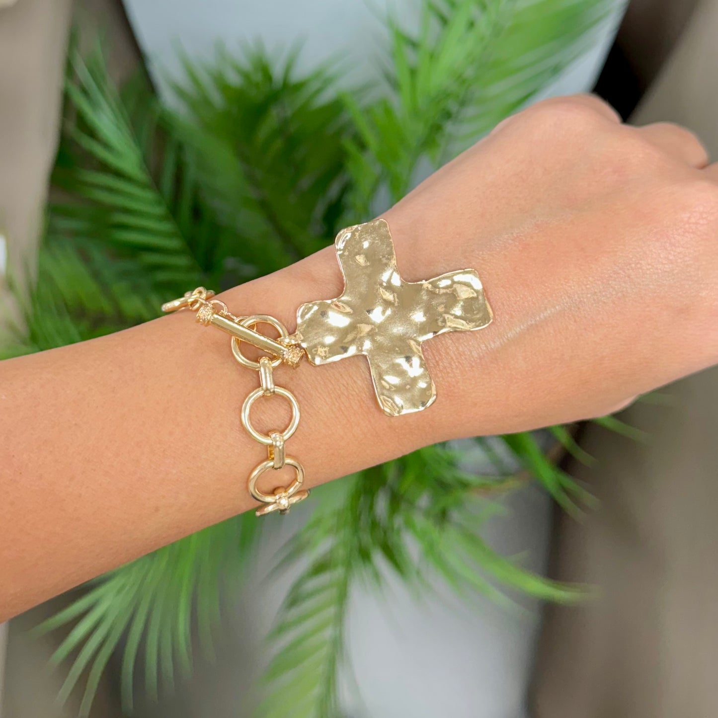 Gold Cross Bracelet