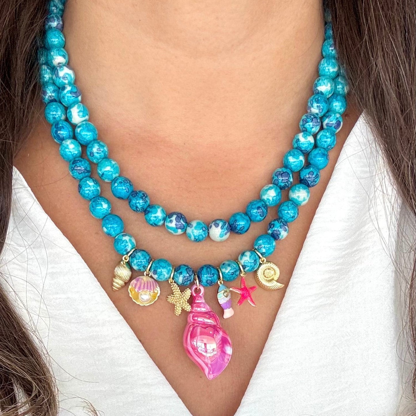 2 layers aqua with summer charms