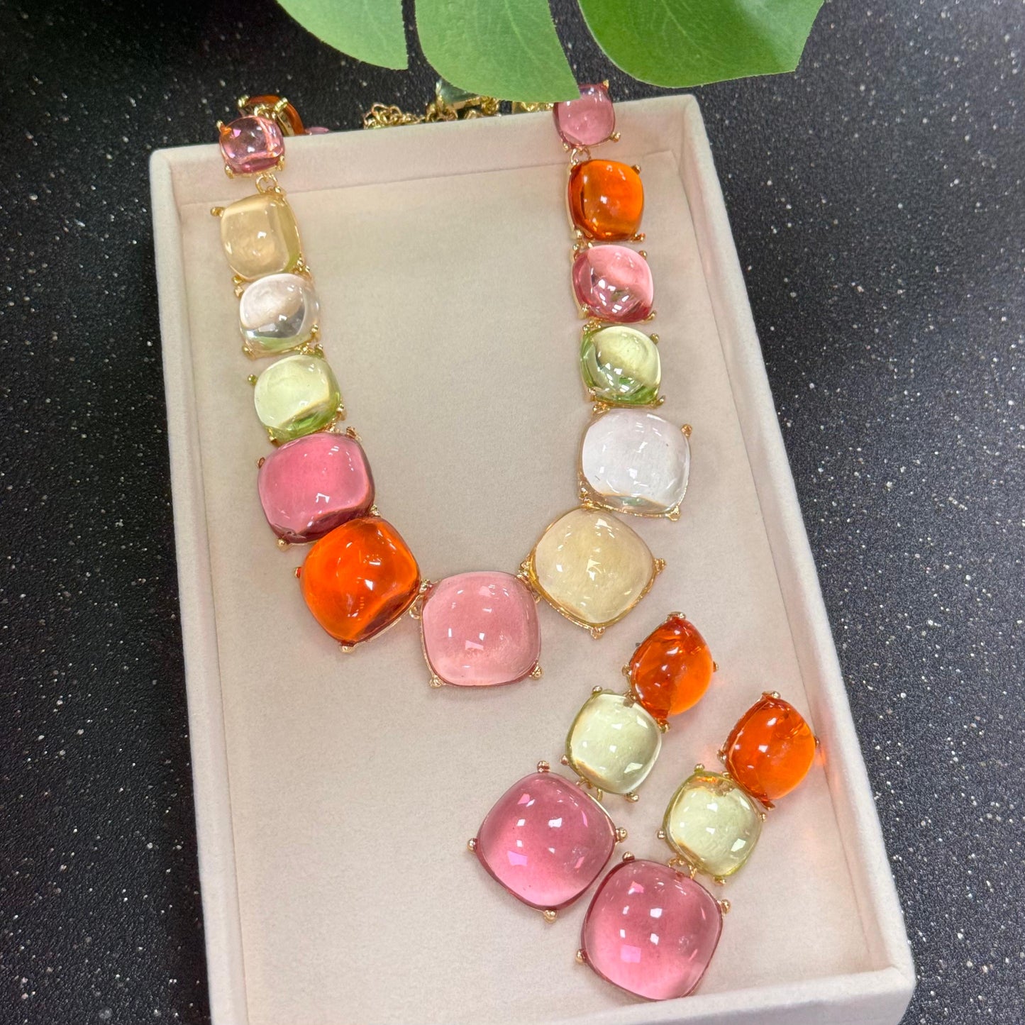 Crystal Square Earrings