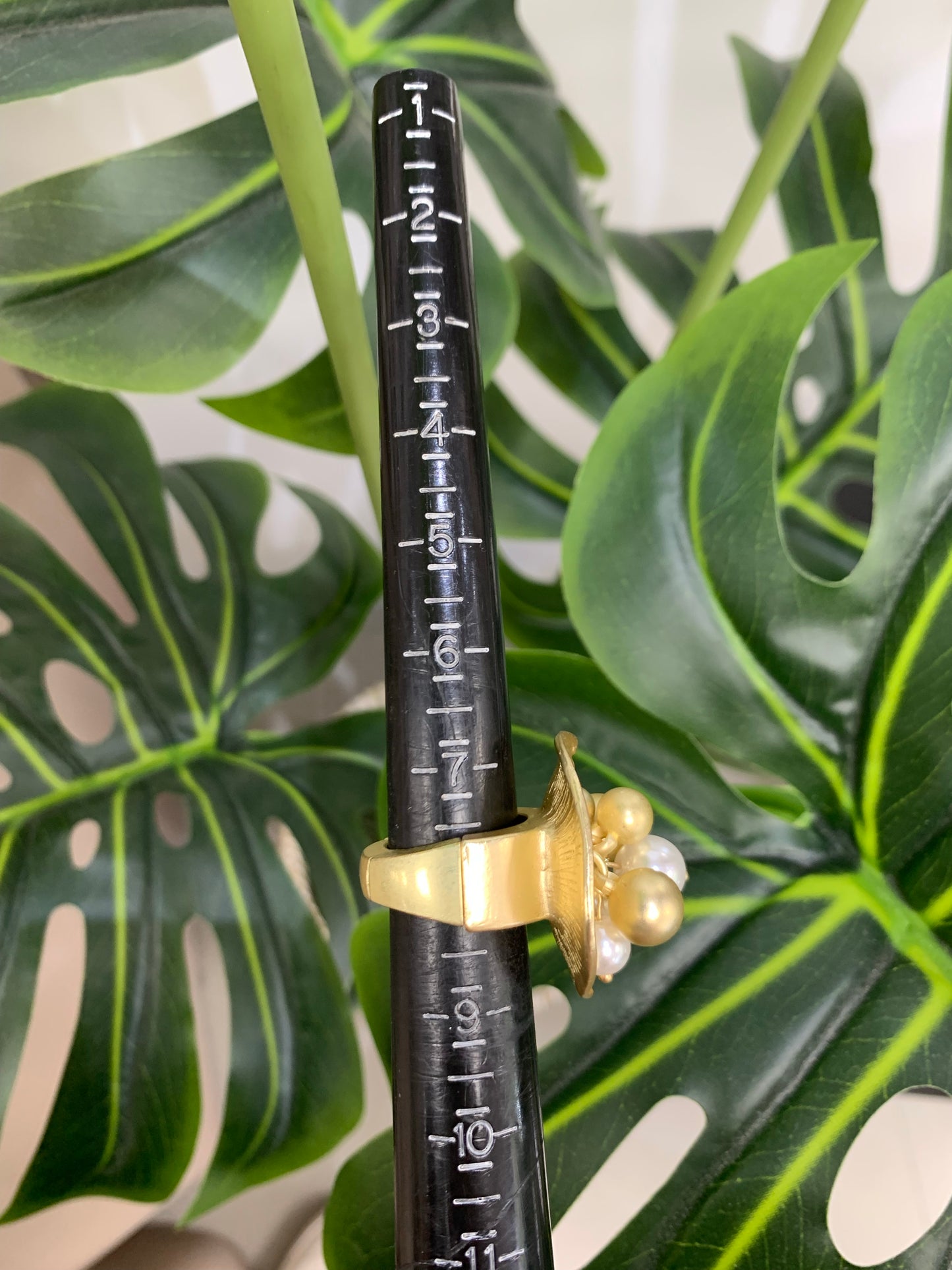 Harmony With Pearls and Balls Gold Ring