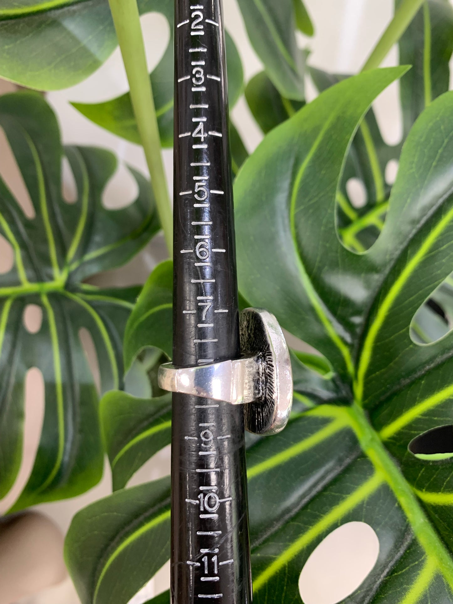 Acry Cream Silver Ring