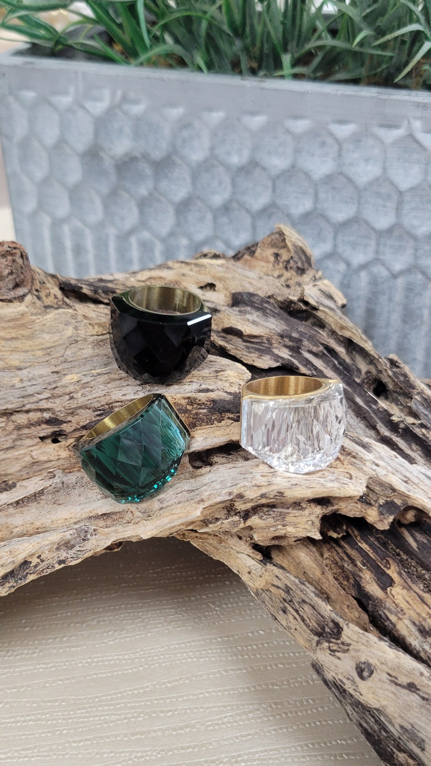 Green Quartz Gold Ring