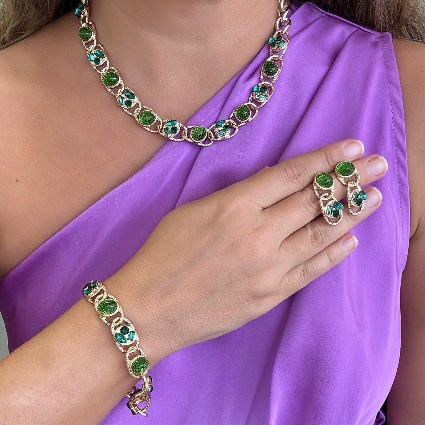 Green Stones 3pcs Set