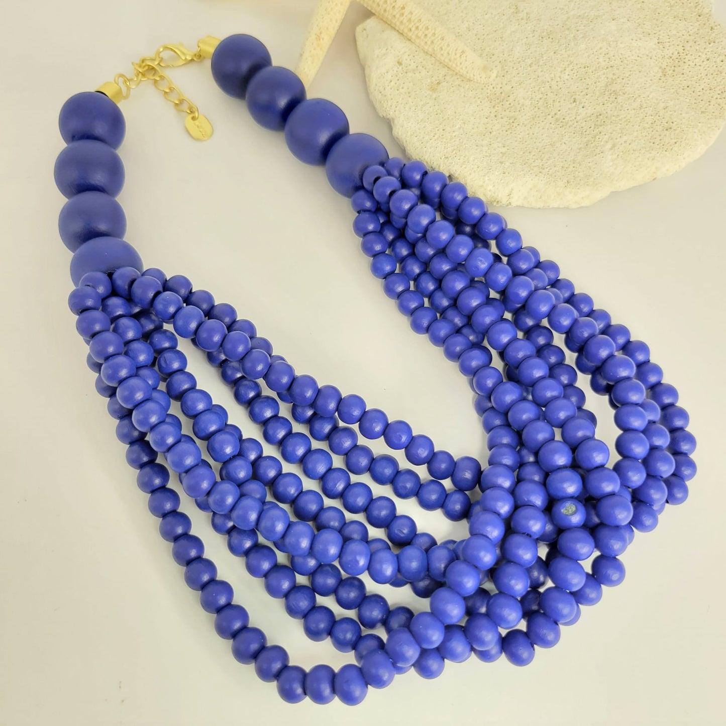 Navy Beads Necklace