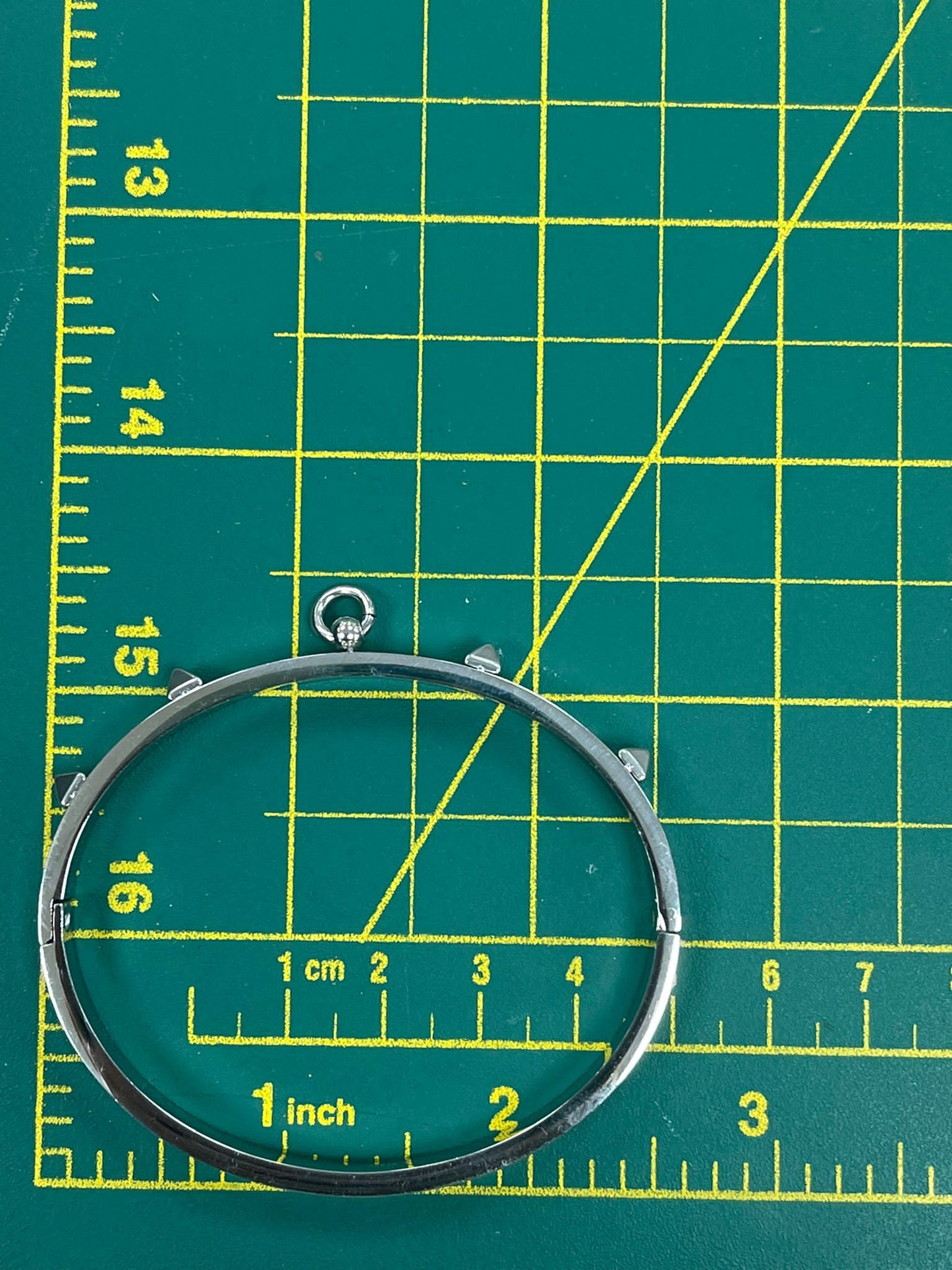 Stud With Hoop Silver Thin Bangle