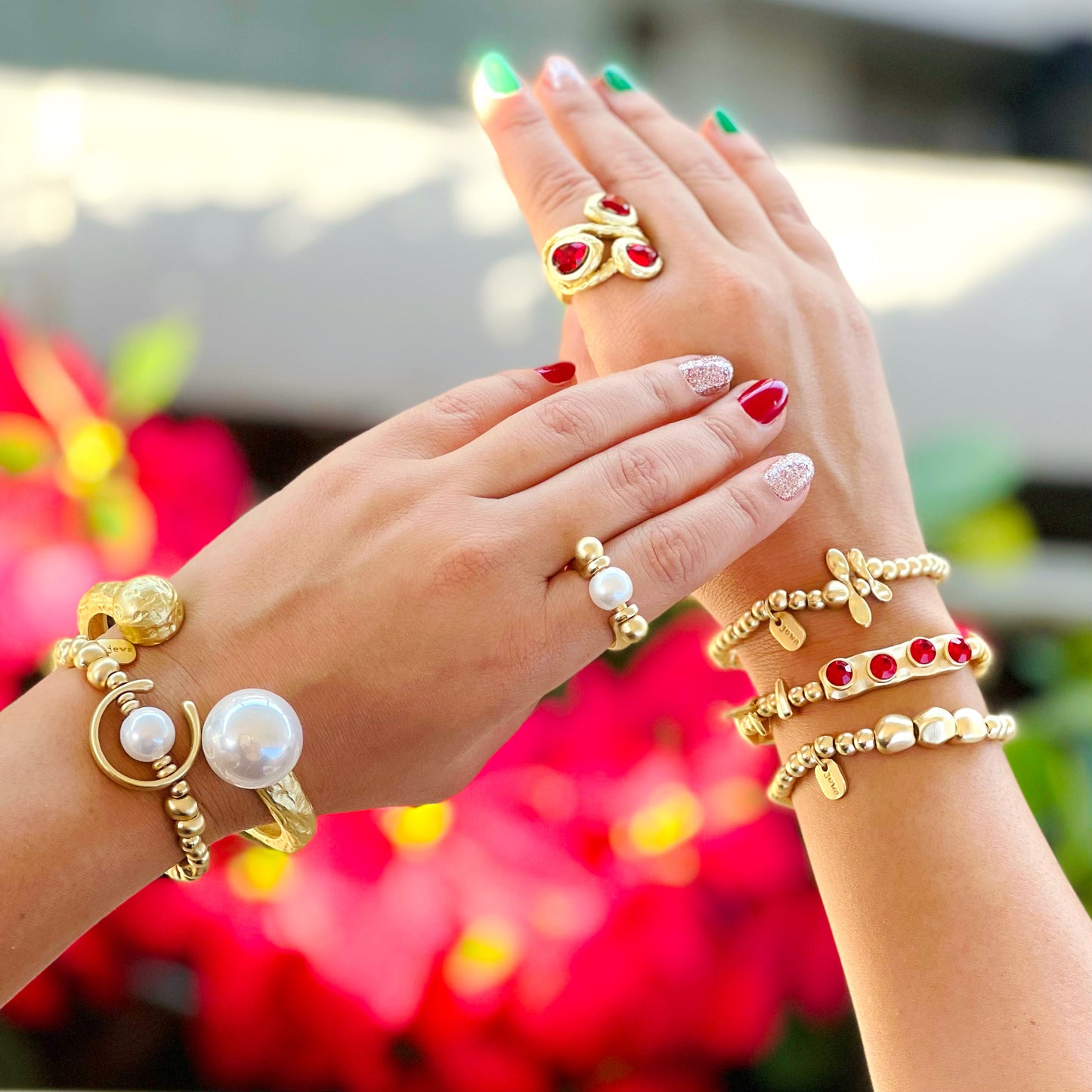 3 Balls Gold Plated Bracalet