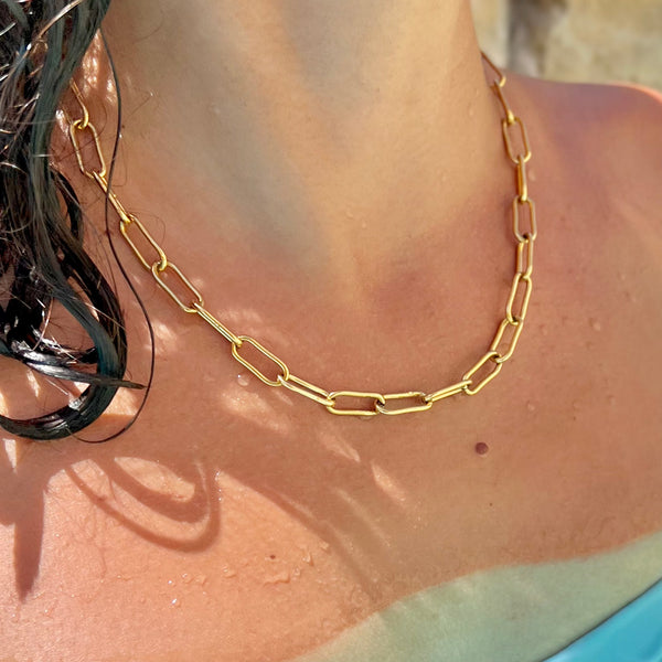 Clip Chain Gold Necklace
