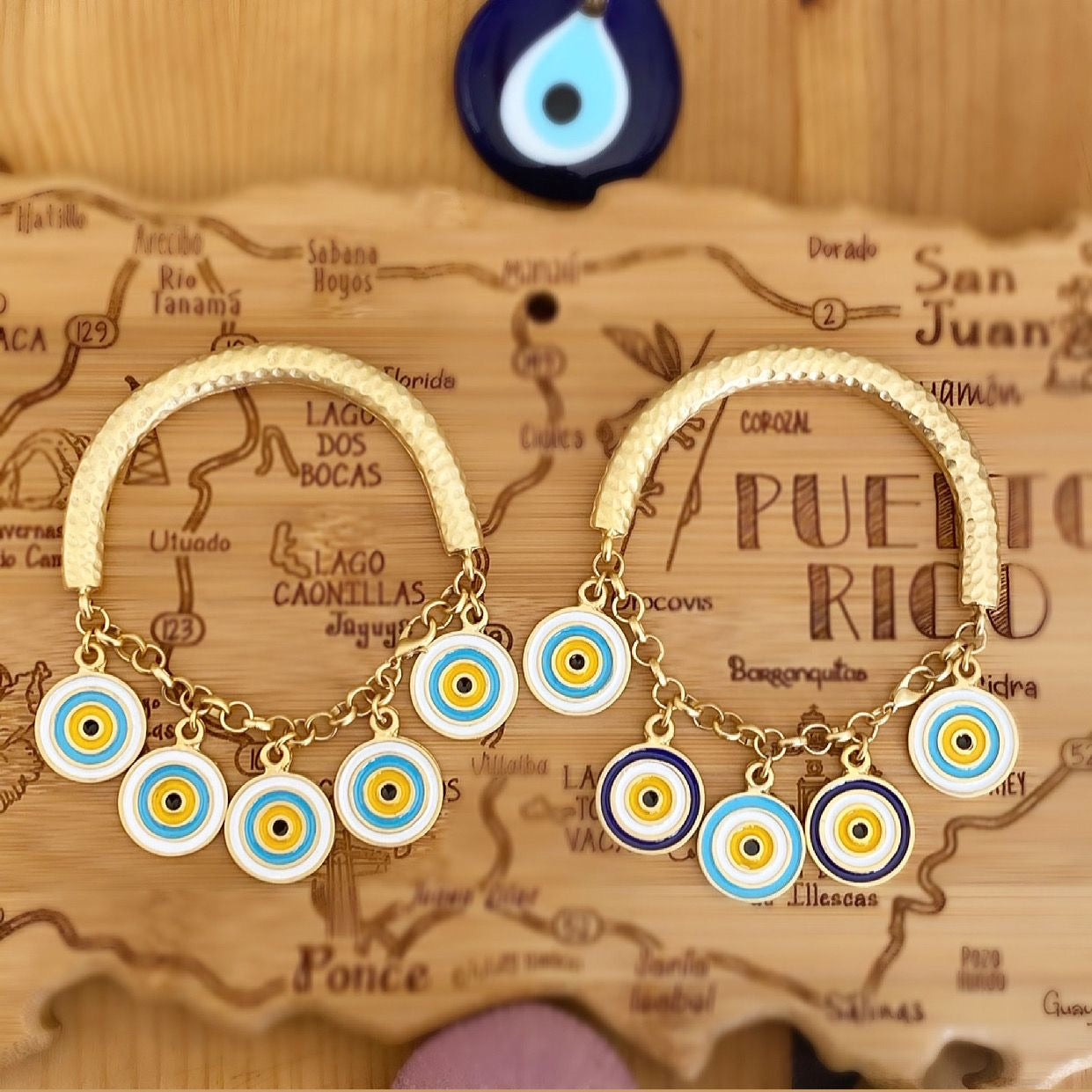 Evil Eye White & Mix Colors Bangles