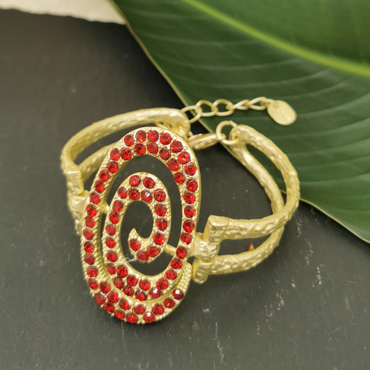 Oval Shape Red Quartz Bracelet