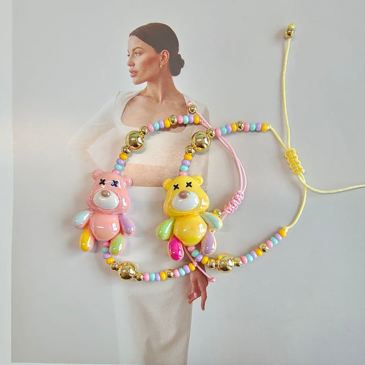 Pastel Colors Teddy Bracelet