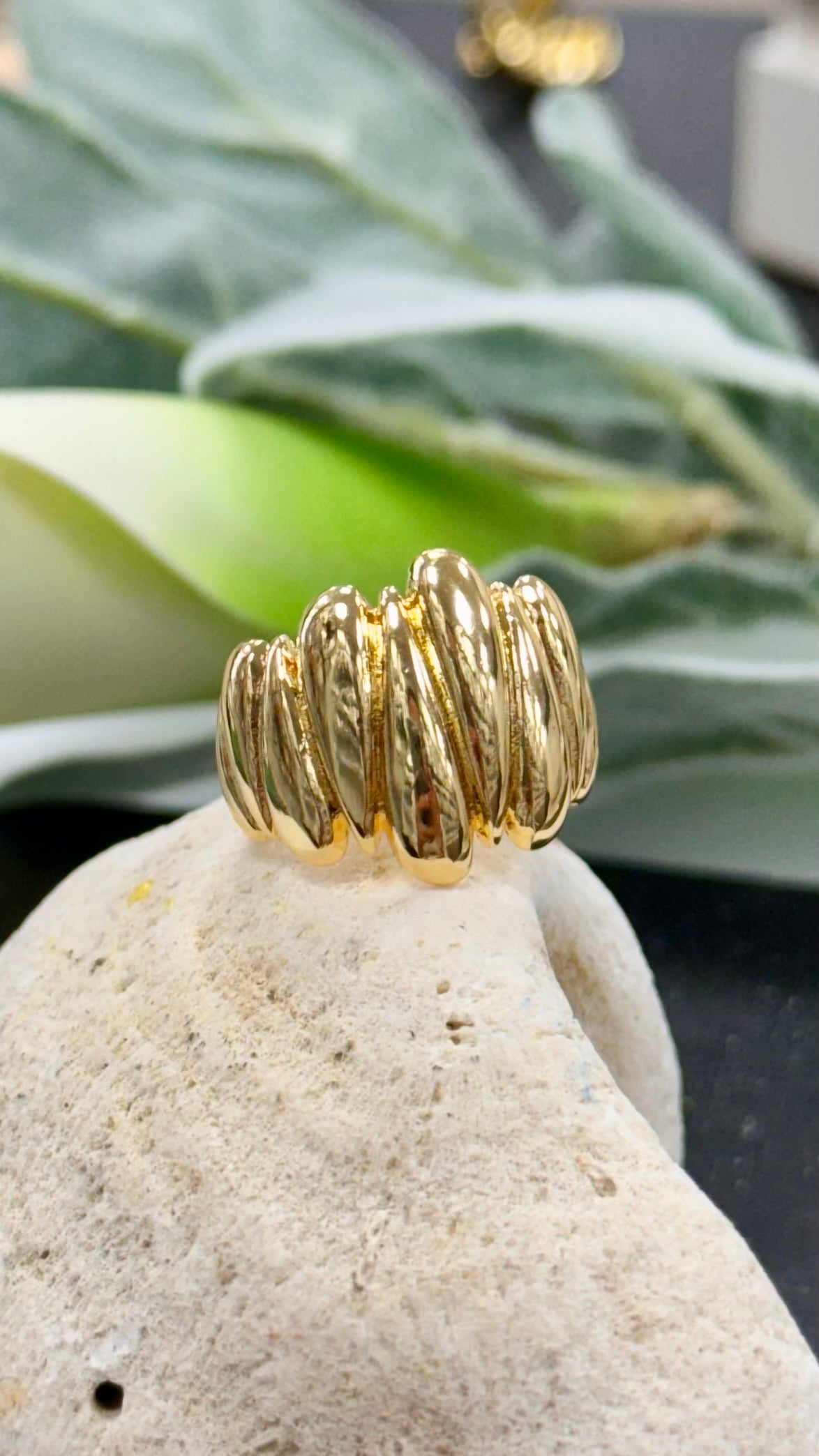 Multi Drop Gold Ring