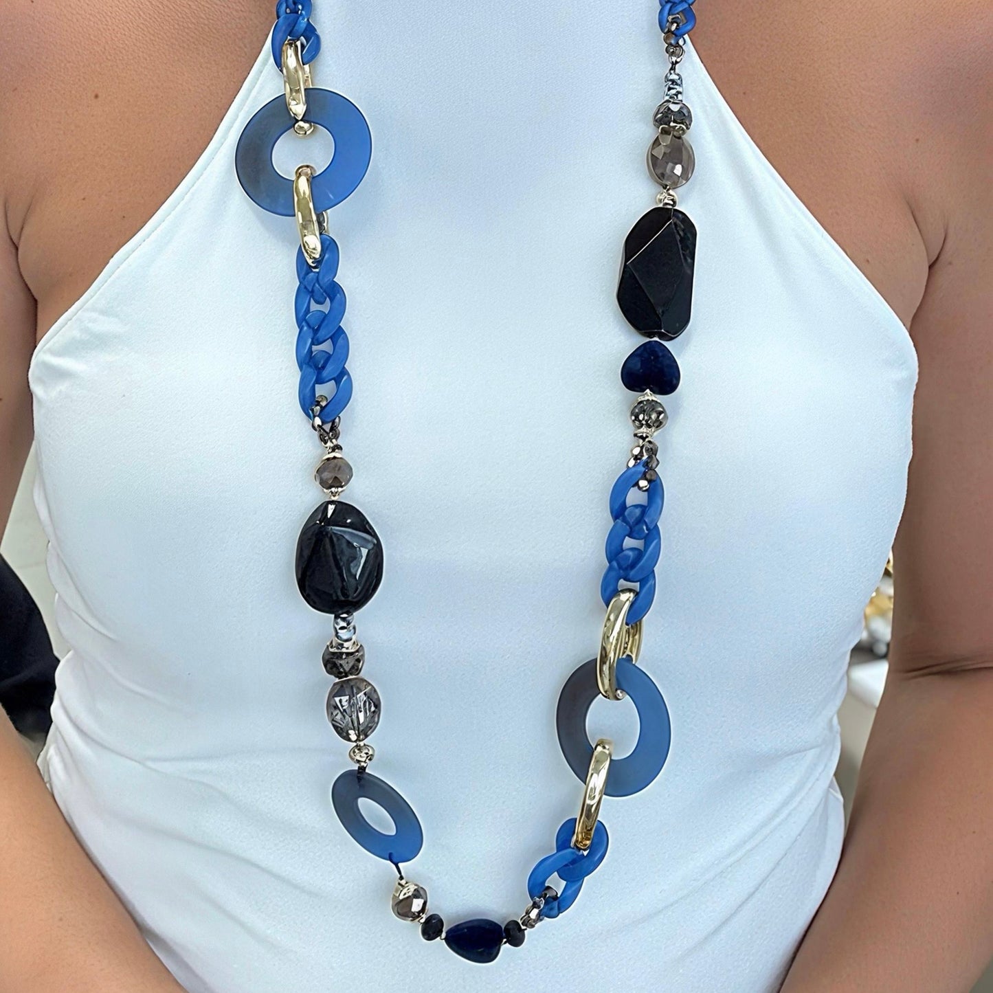 Blue Long Necklace