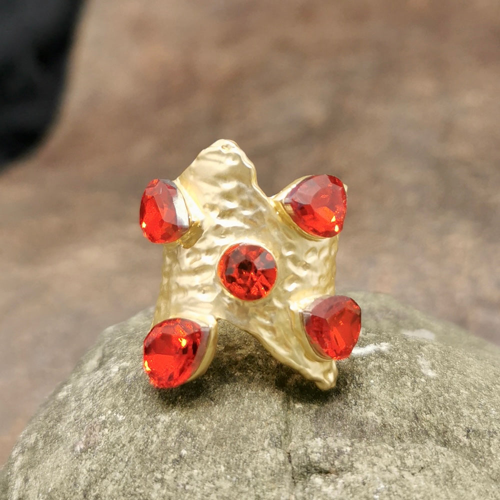 Slash Red Quartz Ring – Narofficial