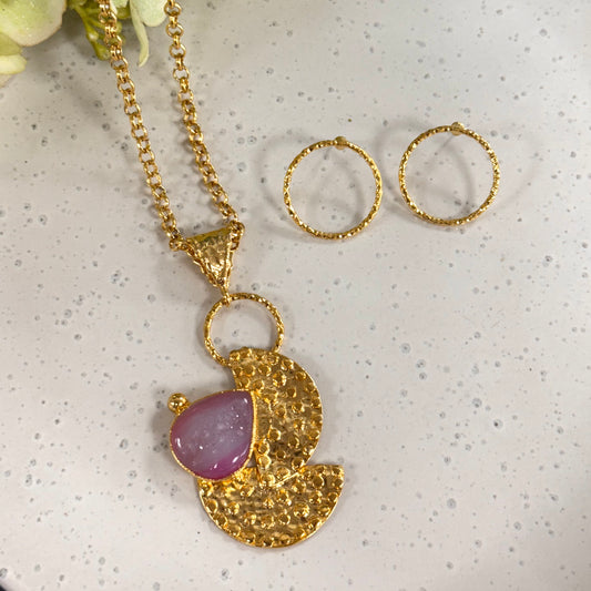Druzy Soft Rosita Necklace Set