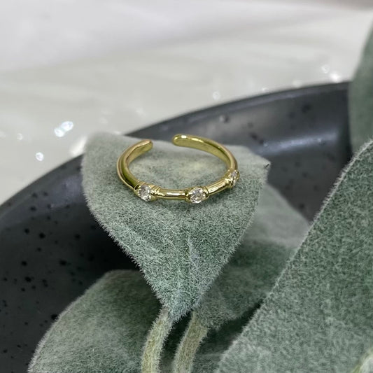 Clear Quartz Gold Ring