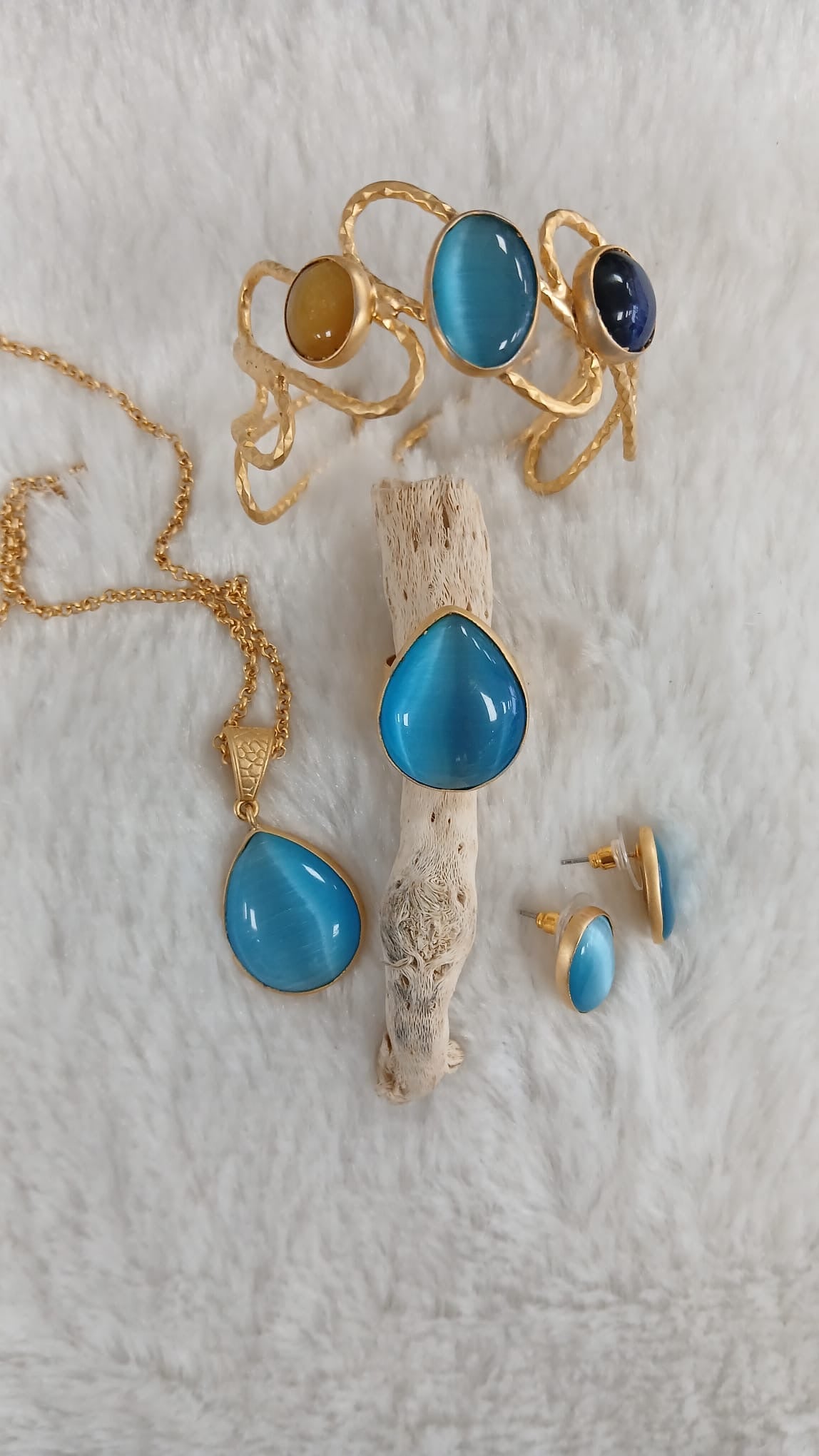 Blue Cat Eye 4pcs set