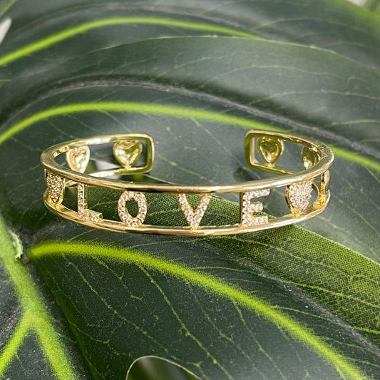 LOVE Gold Cuff Bracelet