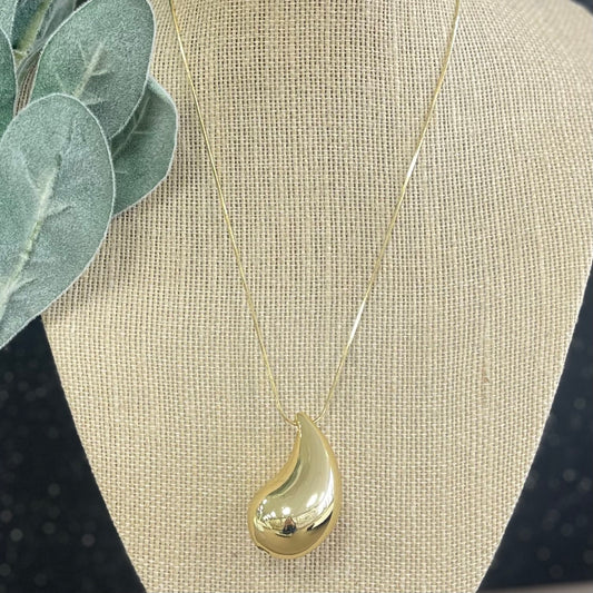 Big Drop Gold Necklace
