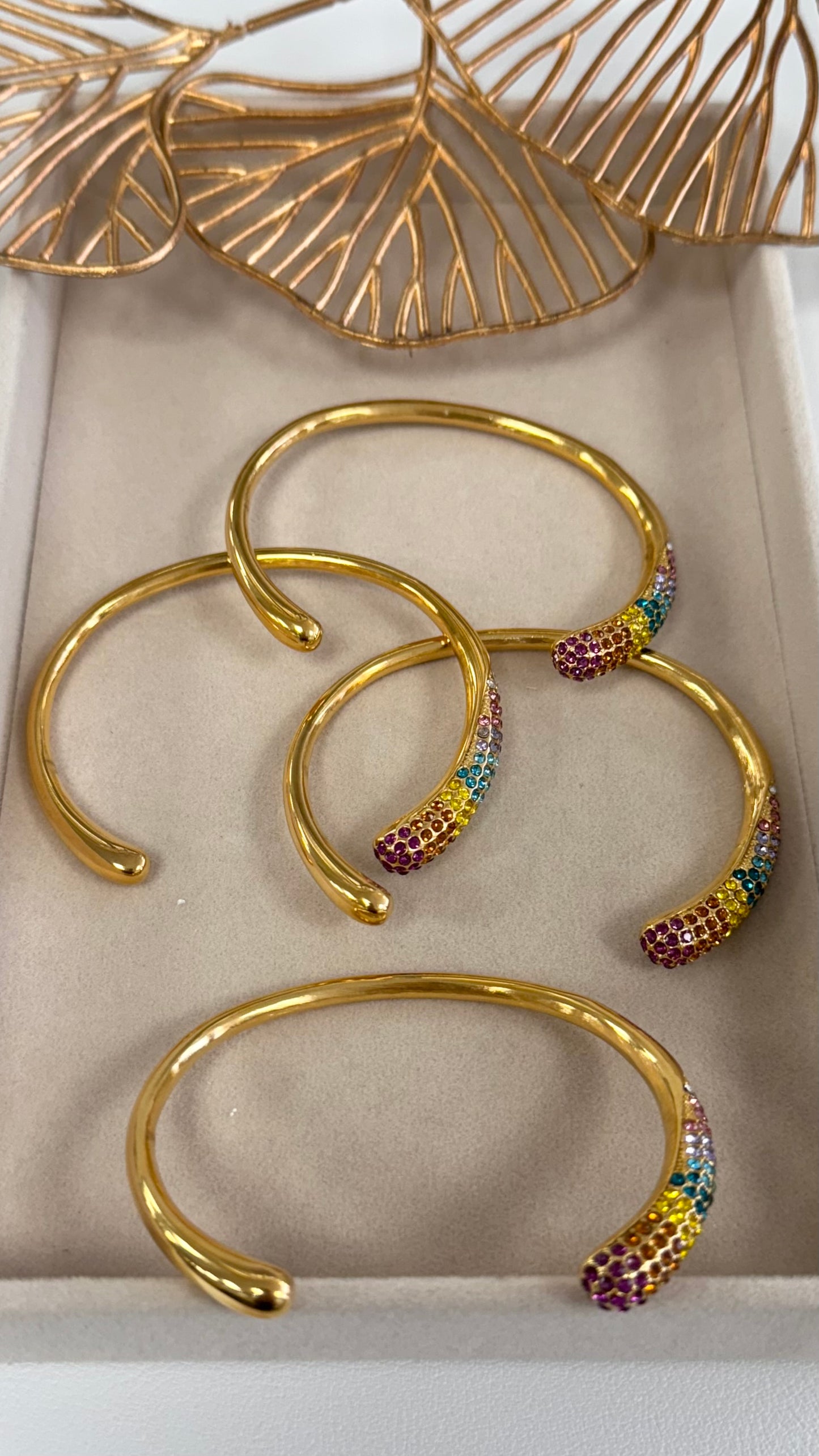 Half Multicolor Gold Bracelet