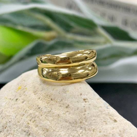 Two Line Gold Ring