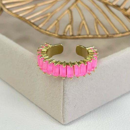 Pink Quartz Gold Ring