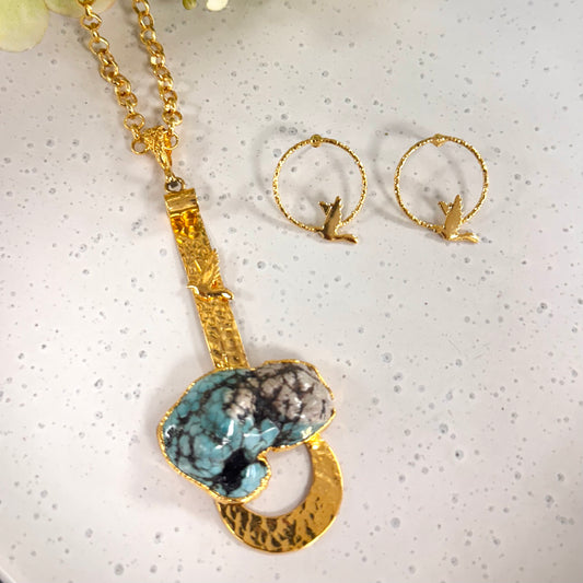 Natural Turquoise 2pcs Set