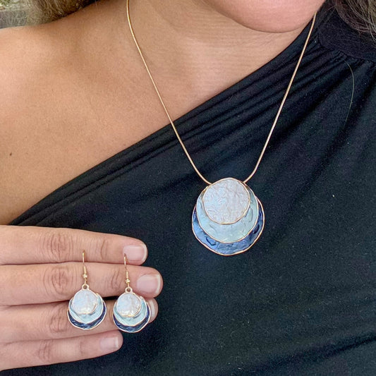 Three Colors Blue and Pink 2pcs Set