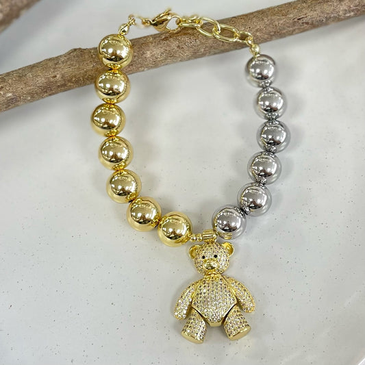Two Tone Teddy Bracelet