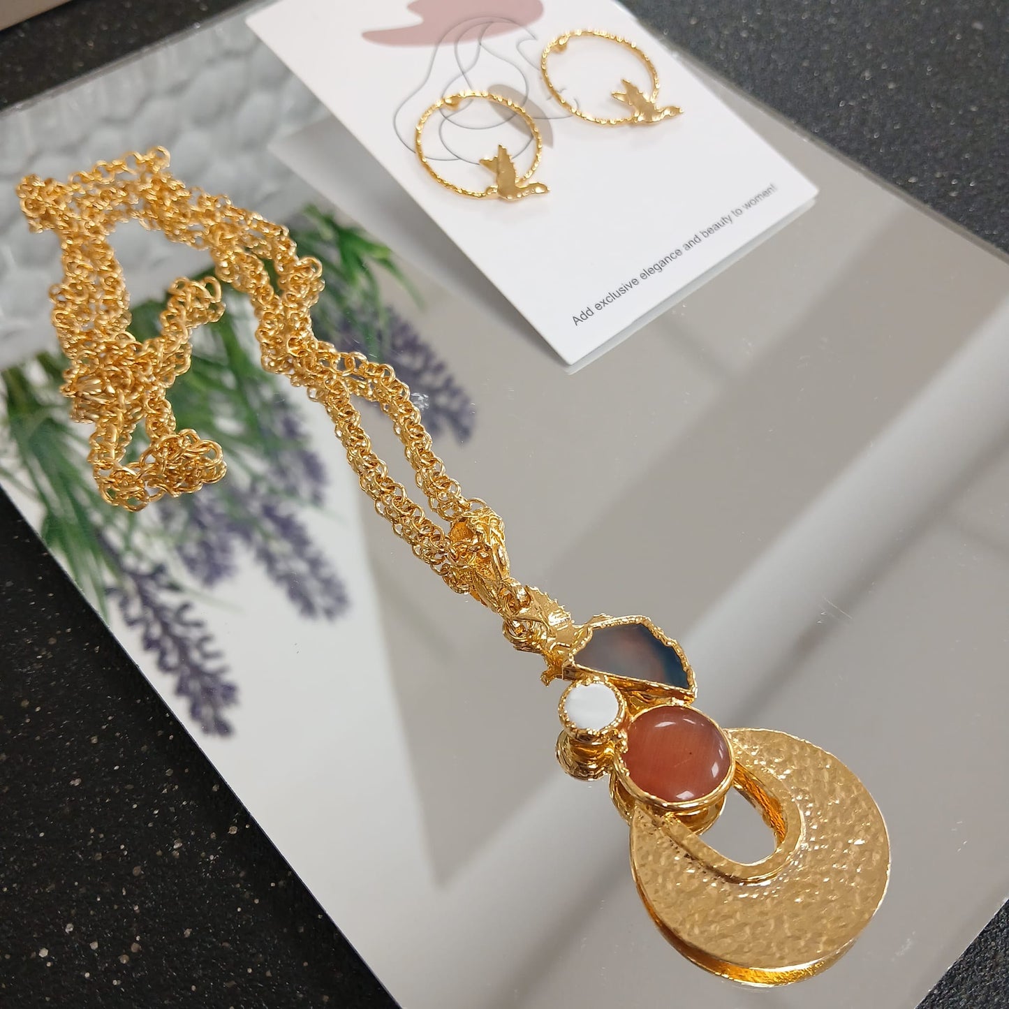 Orange And Pearl 2pcs Set