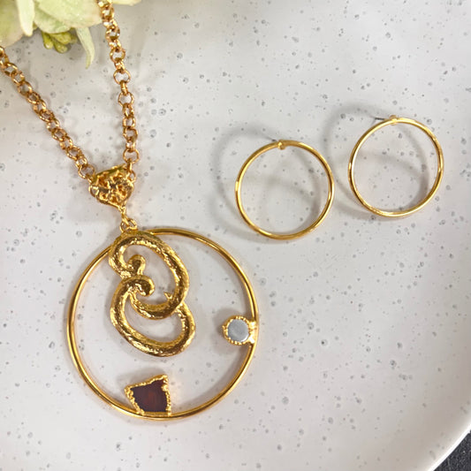 Natural Color Pearl Necklace Set