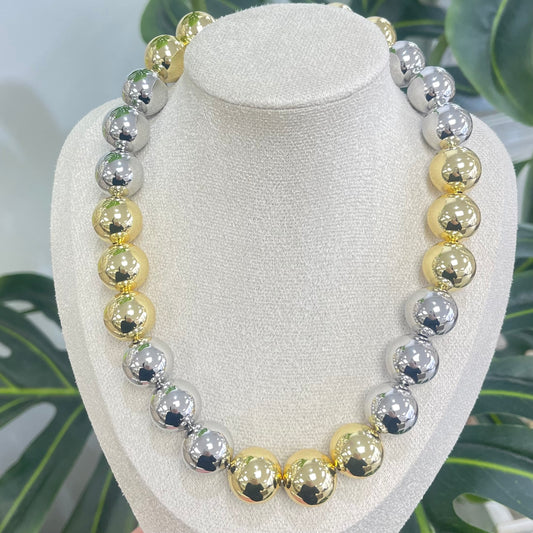 Big Two Tone Bubbles Necklace