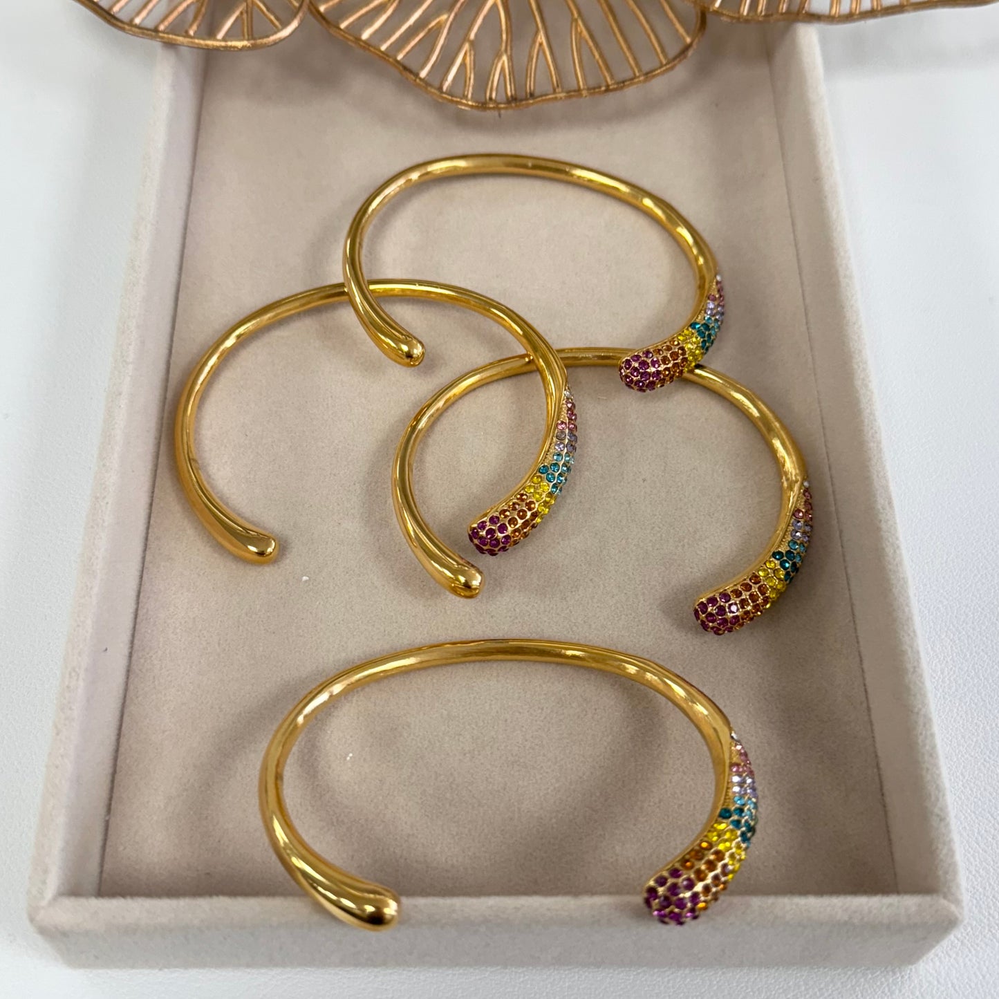 Half Multicolor Gold Bracelet