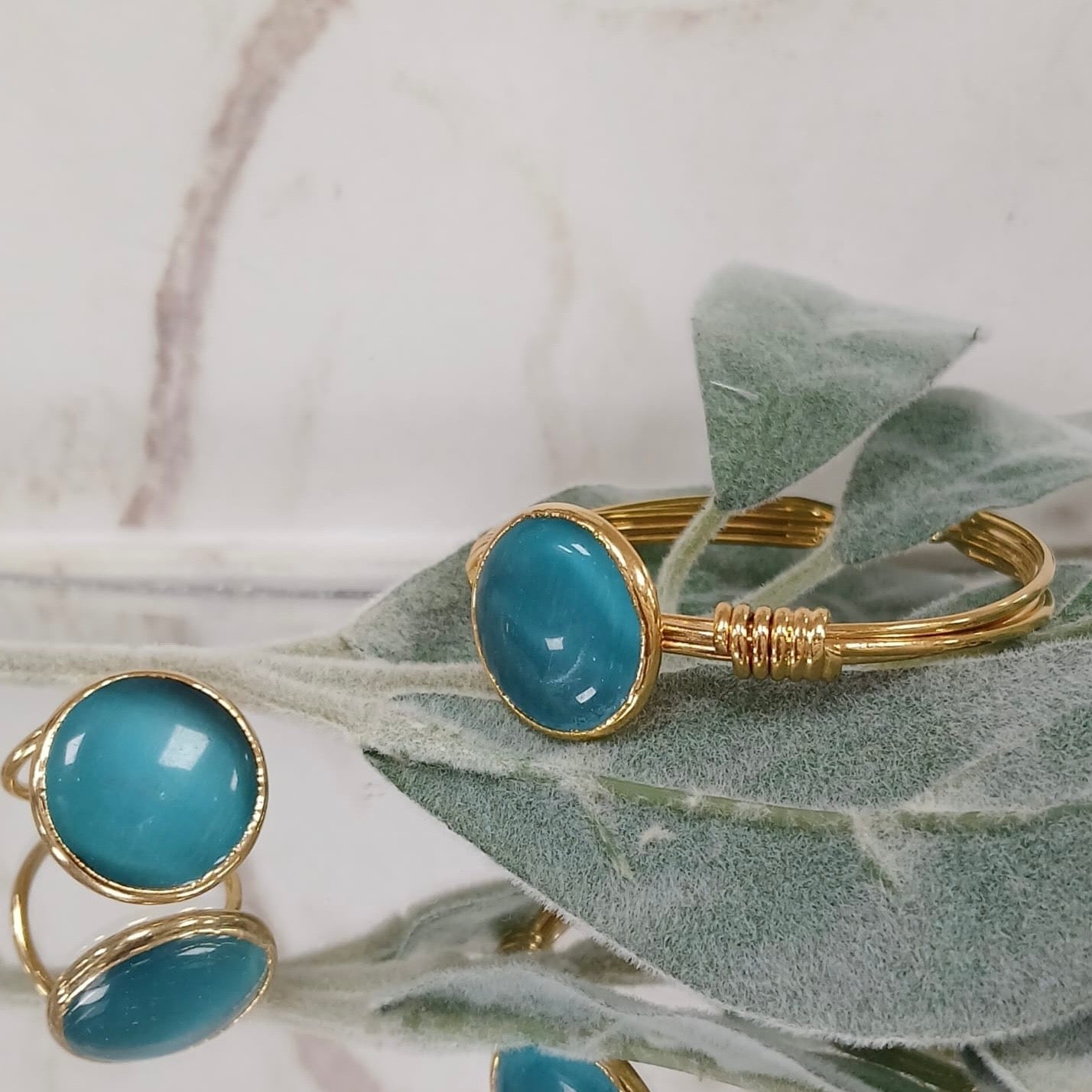 Baby Blue Cat Eye 2pcs Set