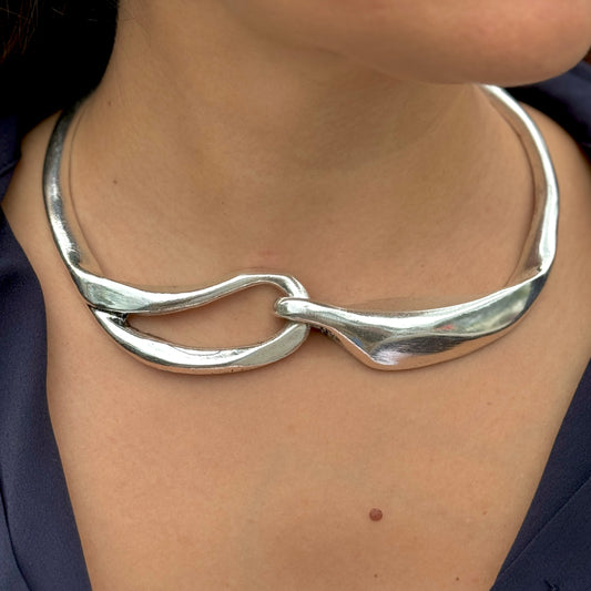 Linear Silver Necklace