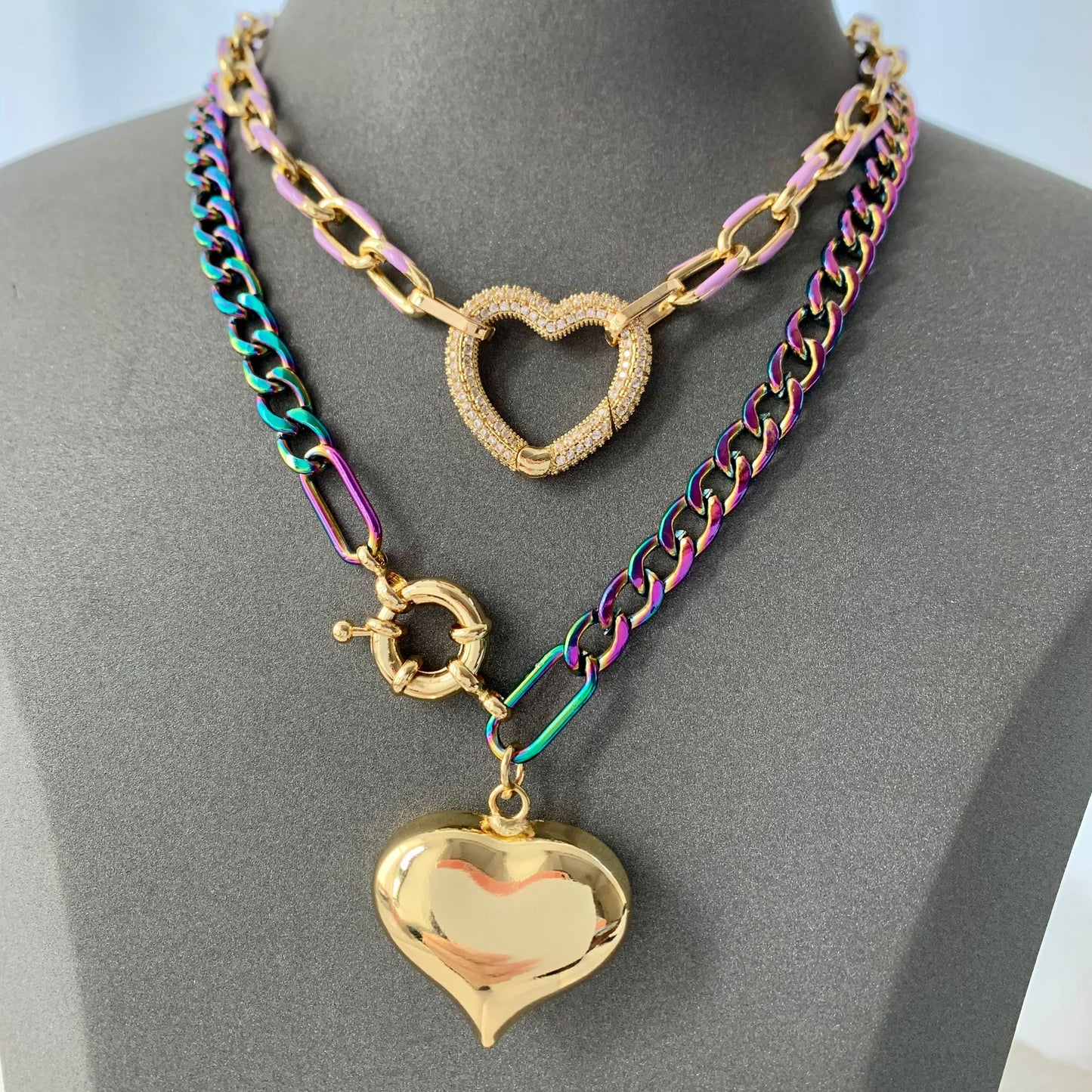 Quartz Heart Light Purple Necklace