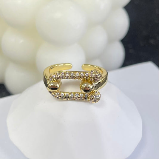 Expendable Clear Quartz Gold Ring