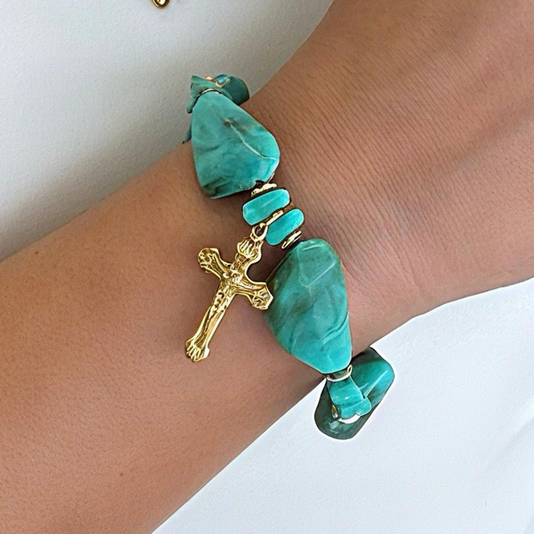 Cross Turquoise Bracelet