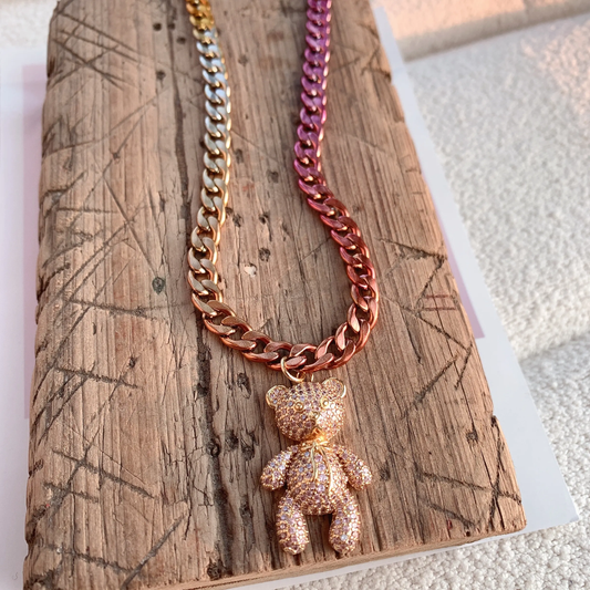 Litmus Chain Necklace With Teddy Quartz