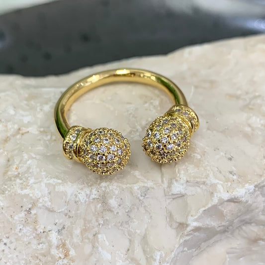 Quartz Balls Gold Bracelet