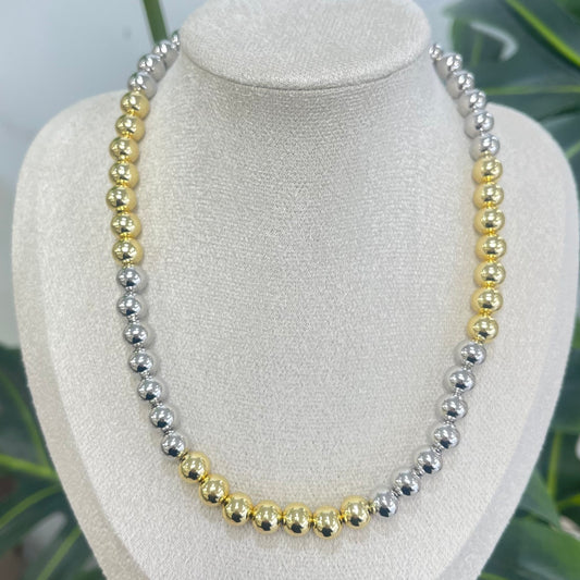 Small Two Tone Bubbles Necklace